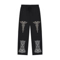 Solid Color Straight-Leg Sweatpants